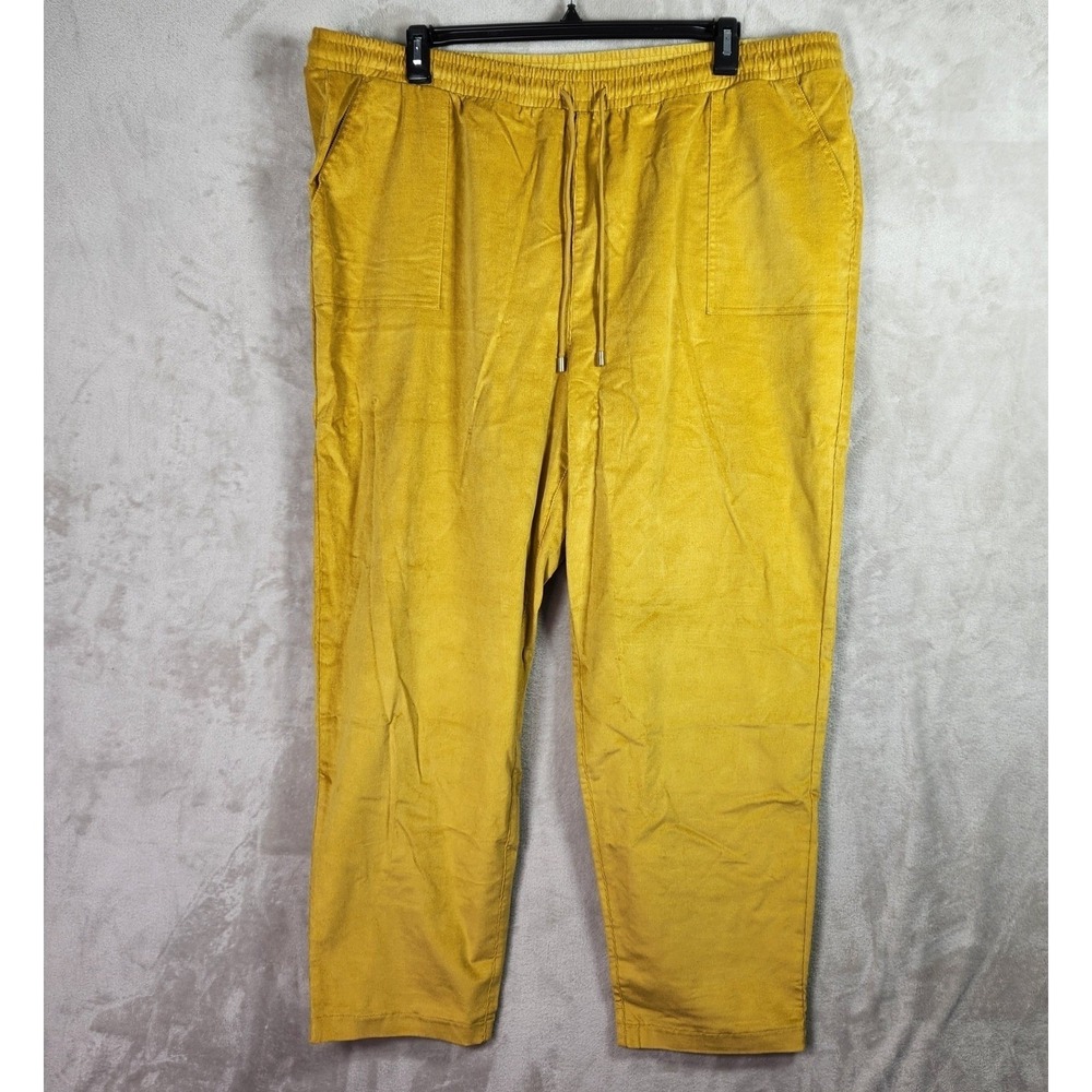 Denim & Co Corduroy Women XS Warm Gold Heritage Pull On Pant Gorpcore A619579